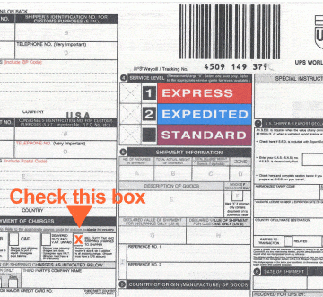 UPS label